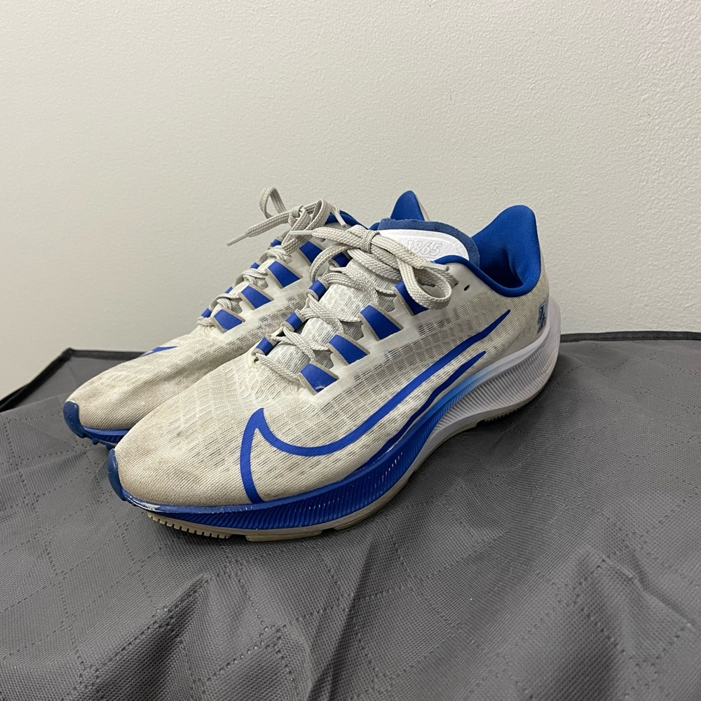 Nike White and Blue Sneakers